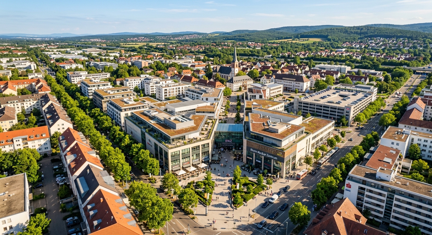 Rhein-Neckar-Zentrum und modernes Einkaufsquartier in Viernheim